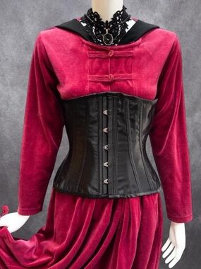 Vintage FADS Dark Red Pinwale Corduroy Long Sleeve Prairie Maxi Dress Size M